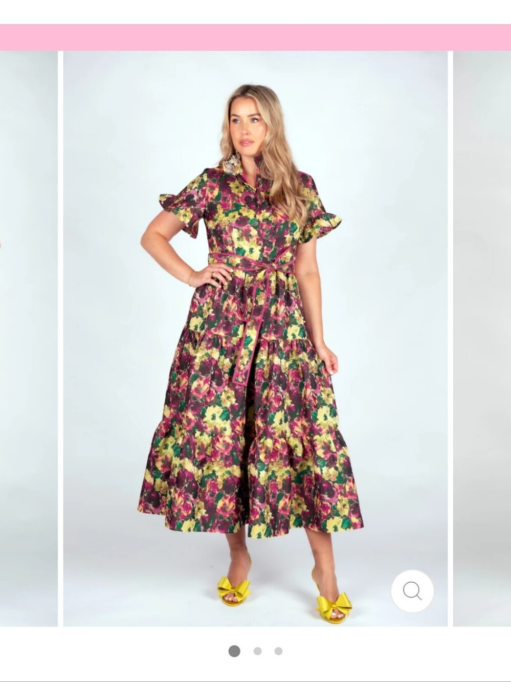 Sincerely Ours Floral Tiered Midi Dress